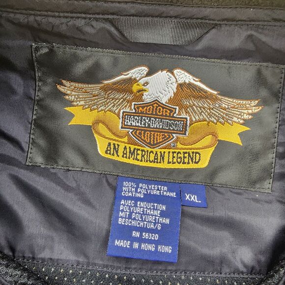 Harley Davidson Jacket Motorcycle Reflective Mens XXL Orange Black - Picture 7 of 12